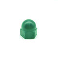 DIN1587 In stock high quality white black nylon plastic hex domed cap nut